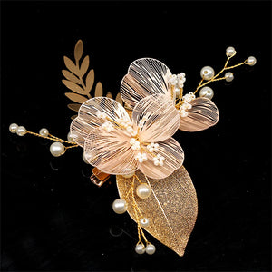Wedding Hair Clips Pearl Flower Hairpins