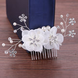 Bride Hair Comb Pearl Rhinestone Headpiece Wedding Hair Accessory