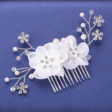 Bride Hair Comb Pearl Rhinestone Headpiece Wedding Hair Accessory