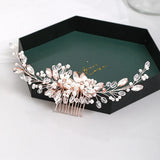 Bridal Hair Comb Pearl Pins Gold/Silver Headdress Bride Jewelry