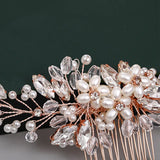 Bridal Hair Comb Pearl Pins Gold/Silver Headdress Bride Jewelry