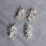 Silver Leaf Wedding Hair Comb Vine Bridal Headpiece