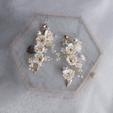 Silver Leaf Wedding Hair Comb Vine Bridal Headpiece