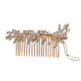 Bridal Hair Comb with Pearl, Rhinestone, and Headdress