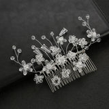 Bridal Rhinestone Hair Combs Flower Hairpins Clips