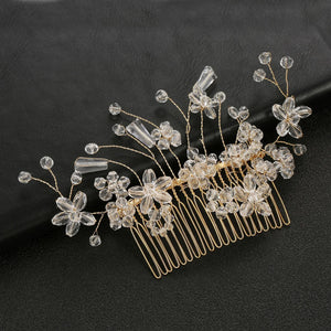 Bridal Rhinestone Hair Combs Flower Hairpins Clips