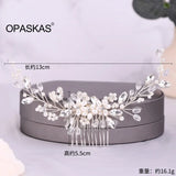 Rhinestone Pearl Hair Comb Bridal Prom Hair Accessory