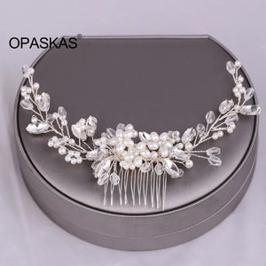 Rhinestone Pearl Hair Comb Bridal Prom Hair Accessory