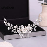 Rhinestone Pearl Hair Comb Bridal Prom Hair Accessory