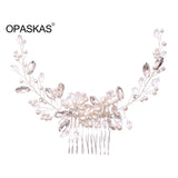 Rhinestone Pearl Hair Comb Bridal Prom Hair Accessory