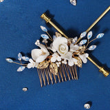 Rhinestone Flower Hairpins Wedding Hair Combs