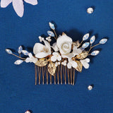 Rhinestone Flower Hairpins Wedding Hair Combs