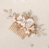 Rhinestone Flower Hairpins Wedding Hair Combs