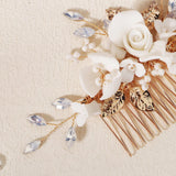 Rhinestone Flower Hairpins Wedding Hair Combs