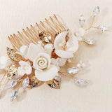 Rhinestone Flower Hairpins Wedding Hair Combs