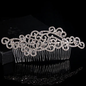 Crystal Wave Shape Hairpin Comb for Women