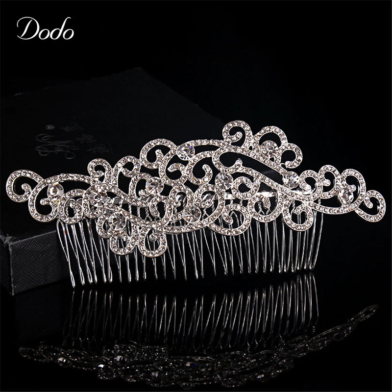 Crystal Wave Shape Hairpin Comb for Women