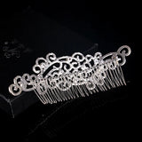 Crystal Wave Shape Hairpin Comb for Women