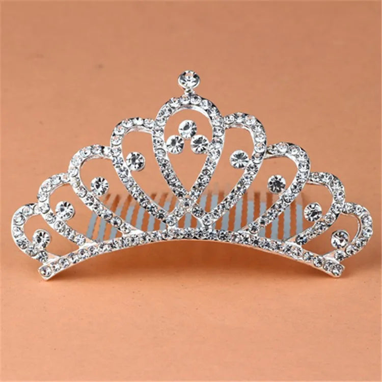 Rhinestone Bridal Comb Tiara for Girls Wedding Hair Accessories