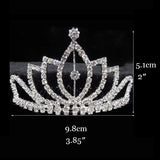 Rhinestone Bridal Comb Tiara for Girls Wedding Hair Accessories