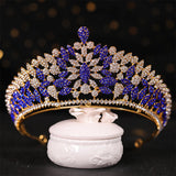Crystal Baroque Crown Wedding Hair Jewelry Bride Headdress