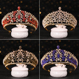 Crystal Baroque Crown Wedding Hair Jewelry Bride Headdress
