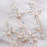 Bridal Hair Pins Freshwater Pearls Silver Hair Accessories