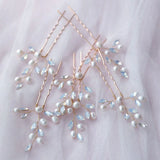 Bridal Hair Pins Freshwater Pearls Silver Hair Accessories