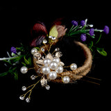 Bridal Hair Sticks Forks U Shaped Pearl Hairpins Side Clips Noiva Jewelry