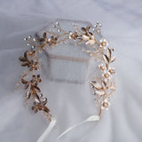 Bridal Leaf Hair Vine Tiara Crystal Headpiece