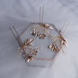 Bridal Leaf Hair Vine Tiara Crystal Headpiece