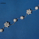 Crystal Rhinestone Flower Headband Bride Headdress
