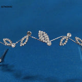 Crystal Rhinestone Flower Headband Bride Headdress