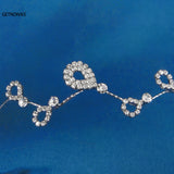 Crystal Rhinestone Flower Headband Bride Headdress