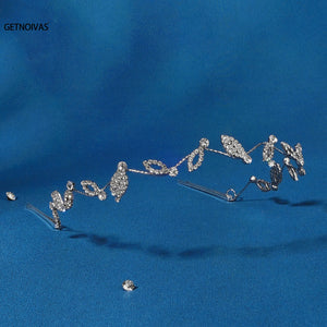 Crystal Rhinestone Flower Headband Bride Headdress