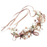 Wedding Flower Crown Hair Accessories Beads and Petals