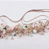 Wedding Flower Crown Hair Accessories Beads and Petals
