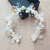 Wedding Bridal Headband with Imitated Pearl Hair Headdress