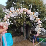 Wedding Bridal Headband with Imitated Pearl Hair Headdress
