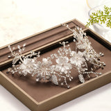 Wedding Headband Silver Crystal Tiara Bride Headdress Hair Jewelry