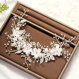 Wedding Headband Silver Crystal Tiara Bride Headdress Hair Jewelry