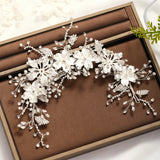 Wedding Headband Silver Crystal Tiara Bride Headdress Hair Jewelry