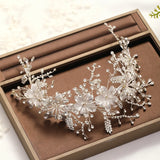 Wedding Headband Silver Crystal Tiara Bride Headdress Hair Jewelry