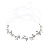 Beaded Flower Bridal Headband Crystal Tiara Hairpiece