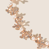 Beaded Flower Bridal Headband Crystal Tiara Hairpiece