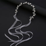 Beaded Flower Bridal Headband Crystal Tiara Hairpiece