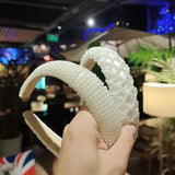 Beaded Pearl Wedding Headband Hairband for Women Hair Accessories