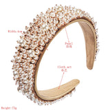 Beaded Pearl Wedding Headband Hairband for Women Hair Accessories