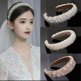 Beaded Pearl Wedding Headband Hairband for Women Hair Accessories