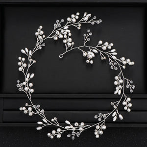 Wedding Headdress Pearl Crystal Headband Bridal Hair Accessories